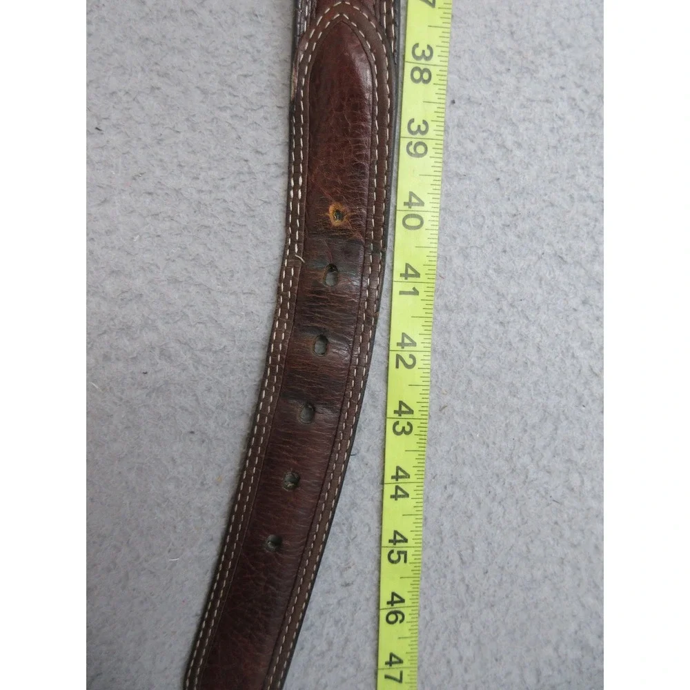 Ariat Grip Strip Brown Full Grain Leather Belt Men 42 Western Workwear Casual